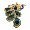 thumbnail image 4 of eloria 2pcs, 15.5X8.5cm Peacock Designer Embroidery Neck sew on Applique Patches/Decorative Patches for Clothes, Jackets, Jean's, Blouse, Saree, Dress Decoration(Multicolor), 4 of 4
