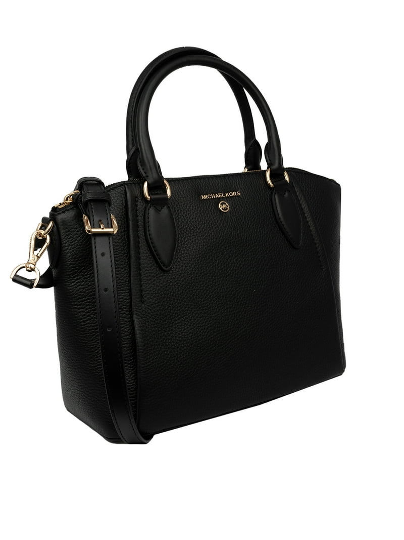 Michael Kors Women's Sienna Medium Pebbled Leather Satchel - Black