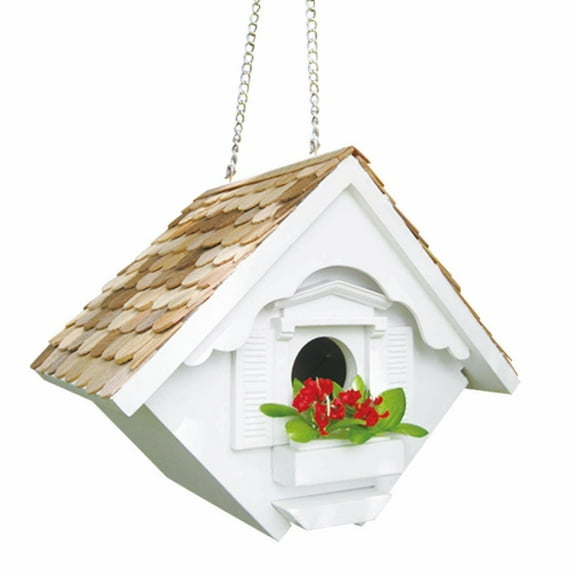 Designer Birdhouse Collection 8" White Country Cottage Outdoor Garden Birdhouse
