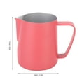 thumbnail image 4 of Large 600ml Stainless Steel Milk Frothing Cup Jug Pitcher with Exquisite Spout Design for Smooth and Controllable Liquid , Stylish and Bright Color Perfect for Latte Art, 4 of 7
