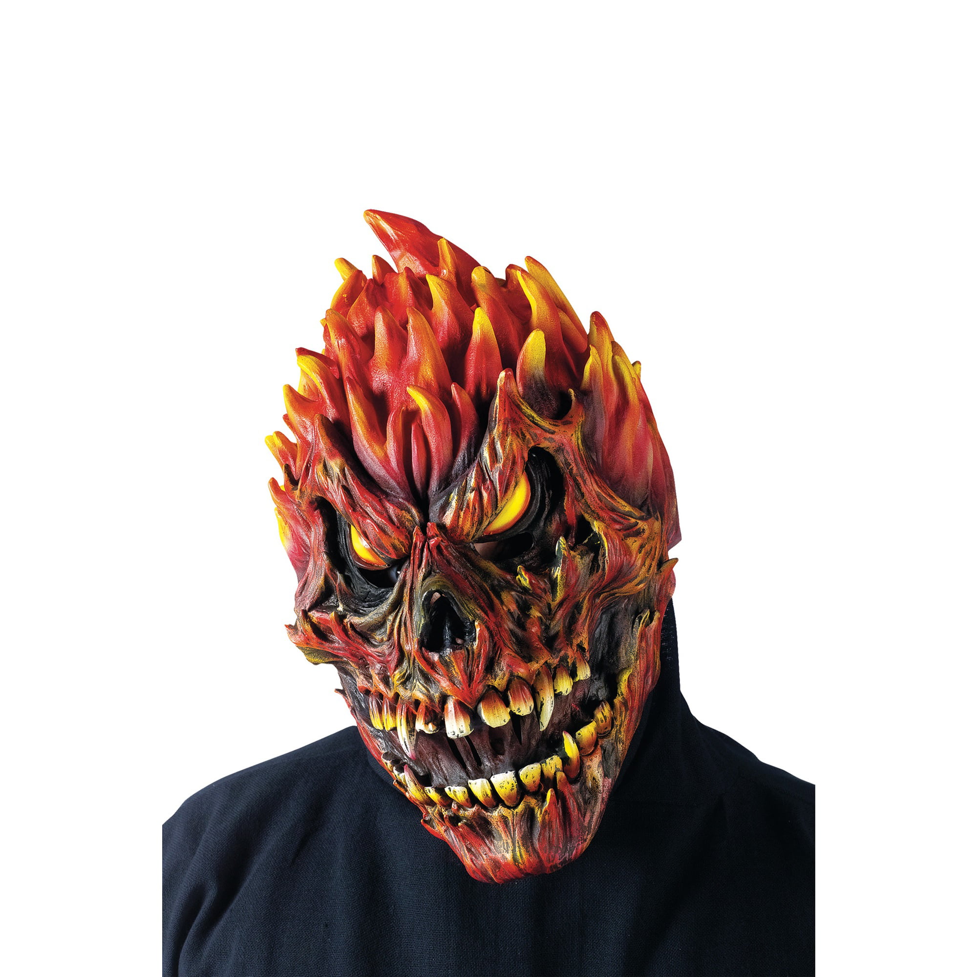 Bleeding Skull Mask with attached Hair 