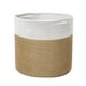 thumbnail image 1 of Maceta tejida decorativa para escritorio, cesta de almacenamiento, decoración, edredón lavable, moderno Amarillo 20cm, 1 of 9