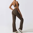 thumbnail image 6 of Bibifish Womens Yoga Jumpsuit Solid Sleeveless Soft Stretchy Yoga Gym Daily Hollowed Out Back Onesie Lift Sports Fitness Activewear, 6 of 6