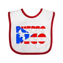 Inktastic Puerto Rico Flag in Text Boys or Girls Baby Bib