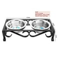 thumbnail image 4 of Indipets 90041 1 Pint Raised Wrought Iron Elevated Feeder, Black, 4 of 4