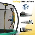 thumbnail image 5 of Mersco 10FT/12FT/14FT/15FT/16FT Pumpkin Trampoline for Kids,Outdoor Trampoline with Enclosure Net Storage Bag,Jumping Trampoline SPACE for Birthday and Festival Gift,Green, 5 of 11