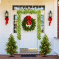 thumbnail image 6 of Guvpev 12FT Artificial Christmas Cedar Garland, Bright Green Whimsical Holiday Garlands, Indoor Outdoor Christmas Greenery Garland Decorations for Stairs Fireplace Mantel Front Door Porch Decor, 6 of 8