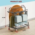 thumbnail image 4 of Heavy Duty Table and Chair Transport Cart with Adjustable Soft Grip Pads - Side Mount Chair Carrier with Secure Handle, 4 of 7
