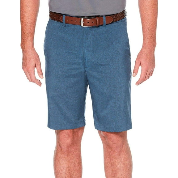 PGA TOUR Men's Flat Front Golf Short with Active Waistband, Deep Navy Heather, 40