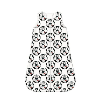 

Cauagu Happy Football for Infant Wearable Blanket Unisex Girl Boy Swaddle Transition Sack - Newborn Essentials Sleep Clothes-X-Large