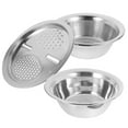 thumbnail image 6 of WRISTBIQUE Fruit Shredder Slicer Set Stainless Steel 3pcs in 1 Set Silver, 6 of 8
