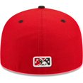 thumbnail image 4 of Men's New Era Red Lansing Lugnuts Authentic Collection Team Home 59FIFTY Fitted Hat, 4 of 6