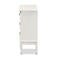 thumbnail image 4 of Baxton Studio Gabrielle Commode en Bois 3 Tiroirs Fini Blanc, 4 of 9