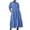 Light Blue, variant on Summer Dresses Women Summer Fashion Short Sleeve Vent Round-Neck Casual Print Dress Boho Dresses Long Black S