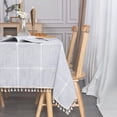 thumbnail image 1 of Rectangular Dining Tablecloth Cotton Linen Table Cover Cloth Cotton Tablecloth Rectangle Decoration 140x180cm for Home Kitchen Table, 1 of 5