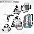 thumbnail image 3 of ZUXONGSY Daisy Print Large 17" Clear Backpack for Boys Girls Teens Kids – See Through Bookbag Set with Lunch Box and Pencil Pouch, 3Pcs Transparent Backpack Back to School Gifts, 3 of 5