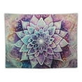 thumbnail image 5 of Fenyluxe  Tapestry Mandala Wall Hanging Decor Purple and Grey Indian Hippie Bohemian Flower Gypsy Decoration Beach Blanket Dorm Room Bed Sheets 60x50inch, 5 of 6