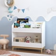 thumbnail image 3 of Yoneston Kids Bookshelf with Open Shelves Children's Book Storage Organizer for Playroom, Bedroom, White, 3 of 9