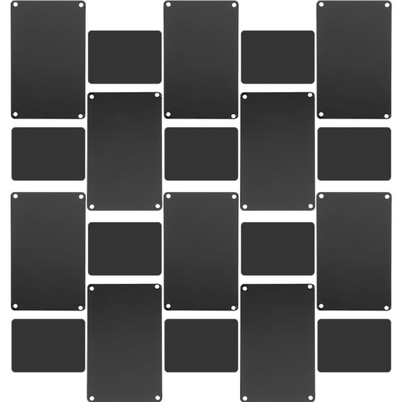 20Pcs Multi-function Door Signs Office Door Metal Blank Signs Practical DIY Blank Signs