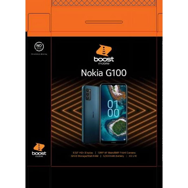 Boost Mobile Nokia G100, 32 gb, Blue- Prepaid Smartphone