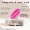 thumbnail image 4 of Disco menstrual reutilizable EcoBlossom Soft para mujer, color verde azulado y magenta, 4 of 7
