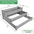thumbnail image 3 of 3 Tier 47 x 47 x 22in Raised Garden Bed Horticulture Outdoor Elevated Flower Box Tiered Garden Bed Wooden Vegetables Growing Planter for Backyard/Patio/Gardener, Gray, 3 of 9