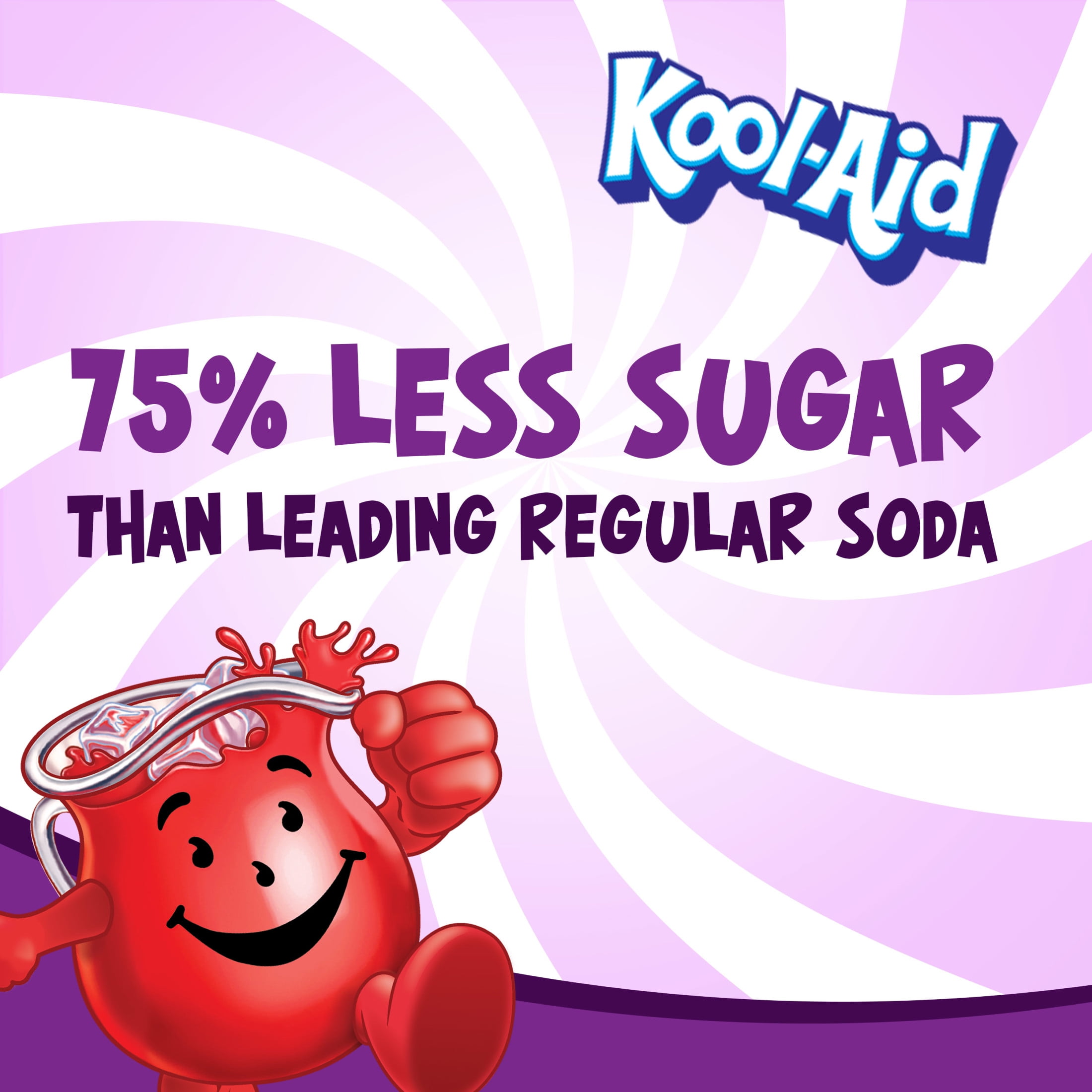 (8 pack) Kool-Aid Bursts Soft Drink, 6 Bottles, for School Lunches and On-the-Go Hydration, artificial flavor Grape, Caffeine Free, 6.75 oz