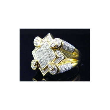 "The Claw" Pave 1.0 CT Diamond Pinky Ring 10K Yellow Gold