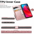 thumbnail image 4 of Case for Moto G Stylus 5G 2021 (NOT 4G) Cartoon Girl Wallet Case, Cat Dog Style Flip Phone Cover with ID Card Holder & Kickstand PU Leather Cases for Moto G Stylus 5G MG Rose Gold, 4 of 14