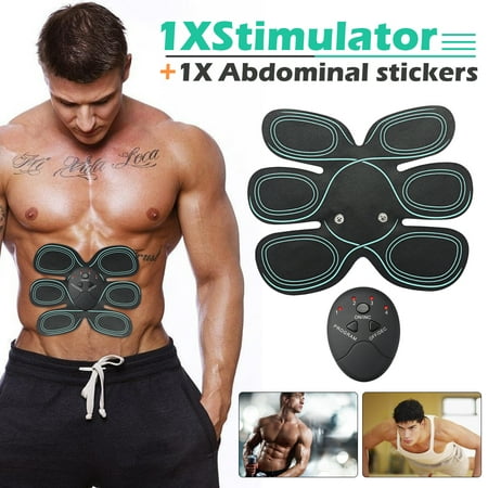 Remote Control Abdominal Muscle Trainer Smart Abs Stimulator Body Building Fitness Equipment For Abdomen/Arm/Leg/Hip Training - Portable for Home/Office/Travel (with