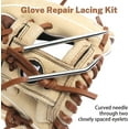 thumbnail image 5 of Softball Baseball Glove Lace, Mitt Lace Repair Kit Includes 2 Leather Laces and Lacing Needle for Catcher's Glove, 5 of 7