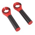 thumbnail image 2 of 1 par de extremos de manillar con cubiertas extremos de agarre de mango de fibra de carbono para barra de 22,2 mm de diámetro bicicleta de montaña rojo, 2 of 10