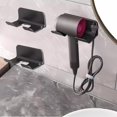thumbnail image 1 of Soporte para secador de pelo SUPTEC, soporte universal de pared, paquete de 2 unidades, negro, 1 of 6