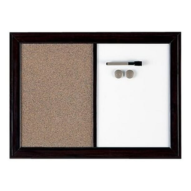 Quartet Home Decor Combination Board, 17" x 23", DryErase/Cork, 2Tone