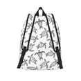 thumbnail image 2 of Picia Hand Drawn Turtle Printed Canvas Daypack - Stylish and Durable Vintage Compact Backpack - Class, Work, Travel, or Laptop Bookbag,Organized Compartments-Small, 2 of 6