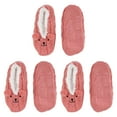 thumbnail image 2 of BambooMN Adult Super Soft Warm Cozy Animal Slippers Pink Bear, Extra Large 3 Pairs, 2 of 5
