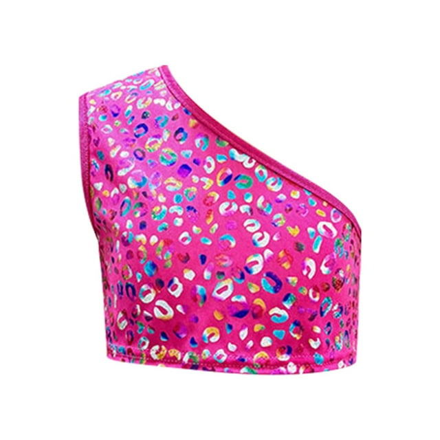 Robe Courte Sans Manches à Épaules Dénudées pour Filles à Imprimé de Paillettes, Tenue de Fête