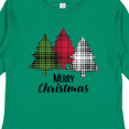 thumbnail image 4 of Inktastic Merry Christmas Plaid Trees Boys or Girls Long Sleeve Toddler T-Shirt, 4 of 5