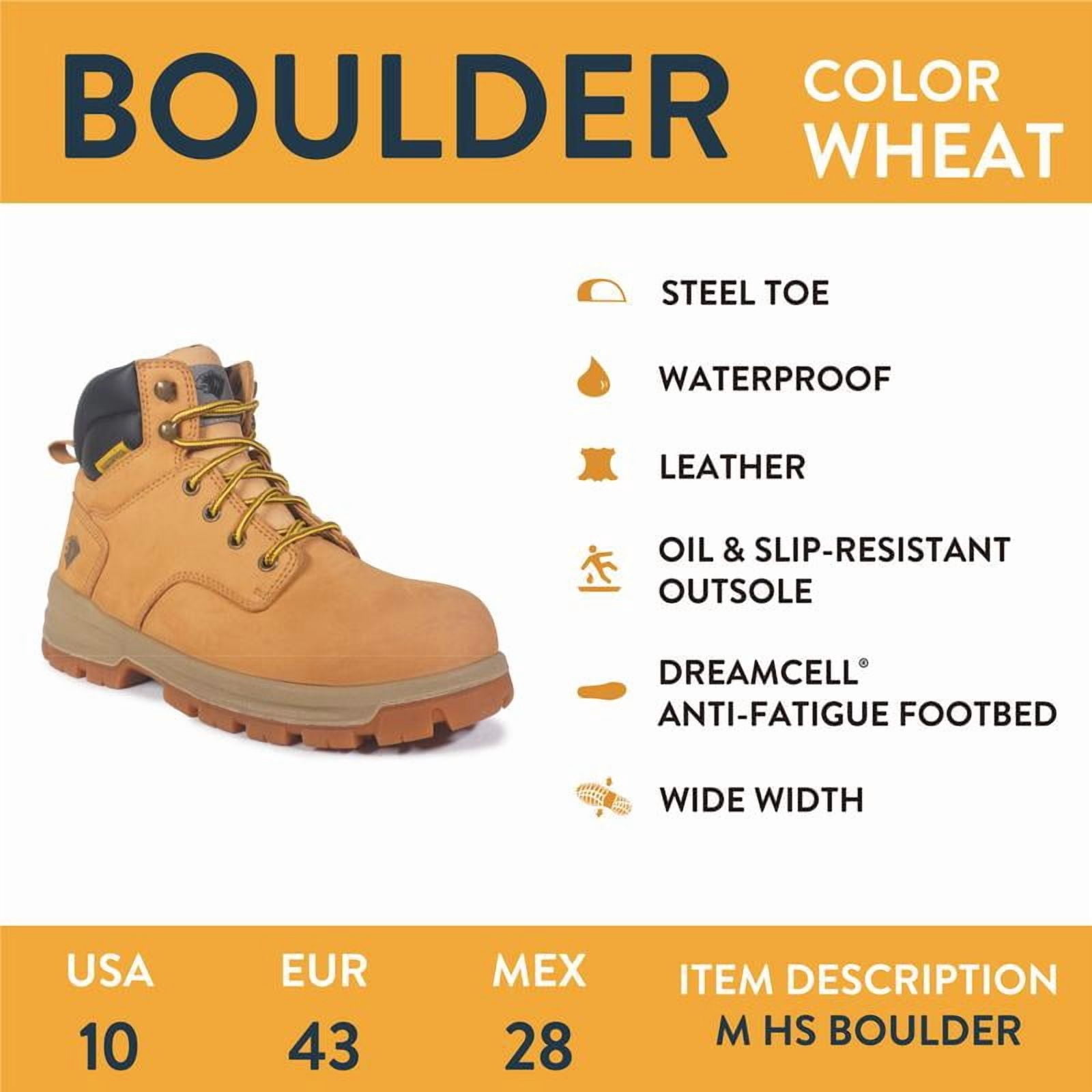 Herman Survivors Men's Boulder Waterproof 6" Steel Toe Work Boots