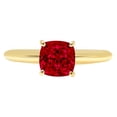 thumbnail image 7 of Solitaire Engagement Ring for Women - 1ct Natural Garnet in 14K Yellow Gold Promise Ring, 7 of 7