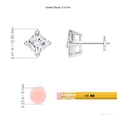 thumbnail image 3 of ANGARA IGI Certified Lab Grown 2.1 Ct Diamond Stud Earrings for Women in 14K White Gold (Size-5.5mm| Color-F-G| Clarity-VS) | April Birthstone, Anniversary, Jewelry Gift for Women | Diamond Earrings, 3 of 7