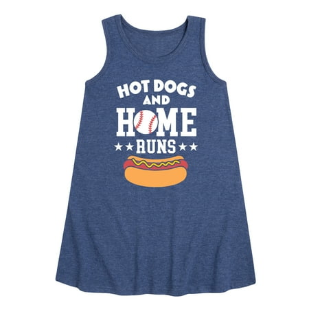 

Instant Message - Hot Dogs And Home Runs - Girls Aline Dress