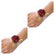 thumbnail image 3 of Ramillete de muñeca nupcial Qarigey color vino rojo 7*7, 3 of 6
