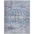 thumbnail image 2 of SAFAVIEH Tucson Beulah Oriental Machine Washable Area Rug, Blue/Charcoal, 10' x 14', 2 of 14