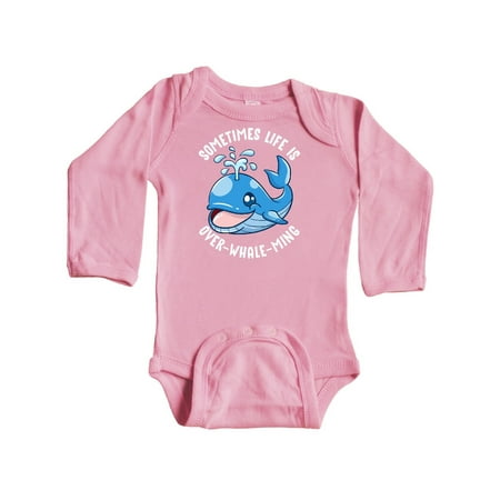 

Inktastic Whale Life Overwhelming Joke Gift Baby Boy or Baby Girl Long Sleeve Bodysuit