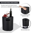 thumbnail image 2 of Afterglow 16" Propane Tank Cover Table, Round Tank Container Fits Standard 20 lb Cylinder Bottle Storage Box Hideaway Table, Gas Tank Holder for Outdoor Gas Fire Pits, Black, 2 of 6