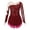 Burgundy, variant on Kids Girls Mesh Splice Figure Ice Skating Dress Long Sleeve Shiny Rhinestone Dance Dress Gym Leotard Dancewear Burgundy 16