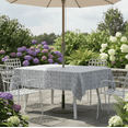 thumbnail image 2 of Serafina Home Summer Flannel Back Vinyl Tablecloths: Patio Table Umbrella Hole and Zipper Table Cover, 52" x 70" inch Rectangle, 2 of 4
