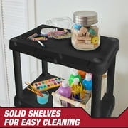 Hyper Tough 4-Shelf Plastic Storage Shelf, Black, 22 in W x 14 in D x 47 in H
