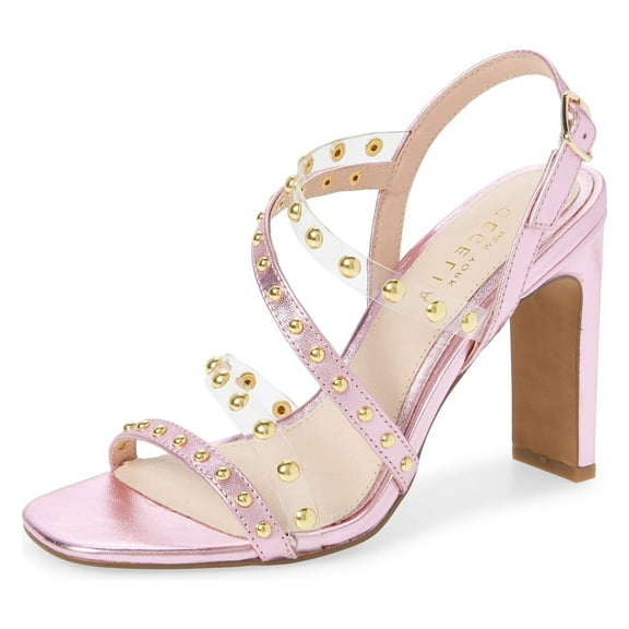 Cecelia New York Vanessa Embellished Sandal Ice Pink Open Toe High Heeled Pumps